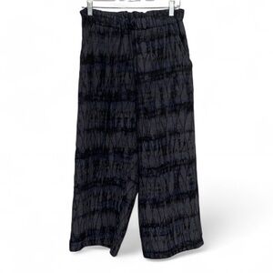 Beau Jours Blue Black Wide Leg Boho Pants